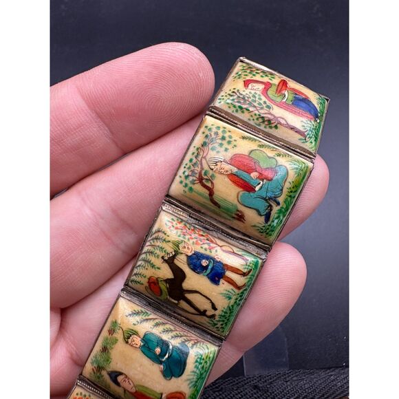 1940s Story Panel Bracelet - Persian - Picture 1 of 11